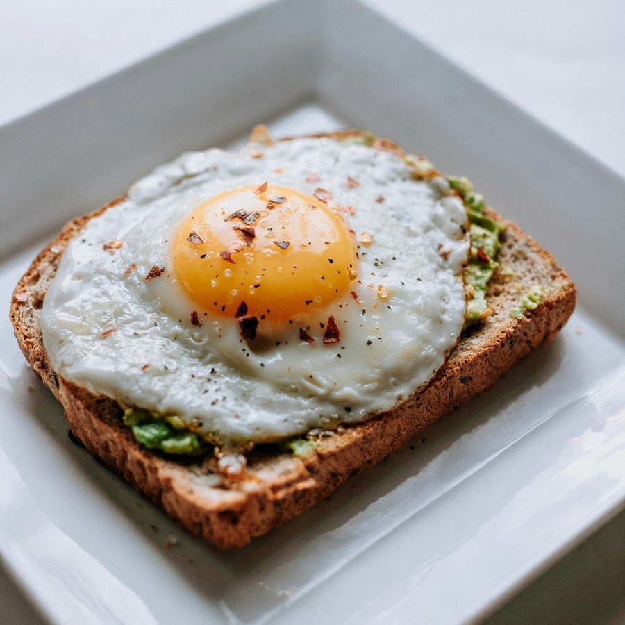 Fried egg on toast